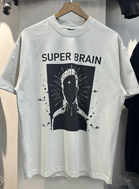 fgss 2026夏季新款美式潮牌复古印花洗水做旧宽松男女嘻哈短袖T恤