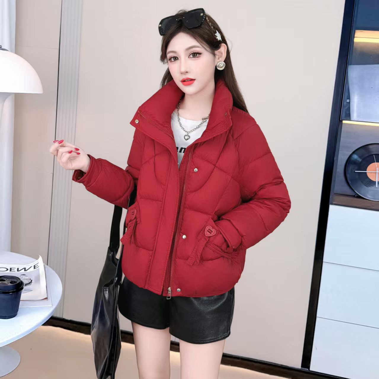 2025女装时尚显瘦羽绒棉服新款今年流行时尚冬装洋气短款棉服外套