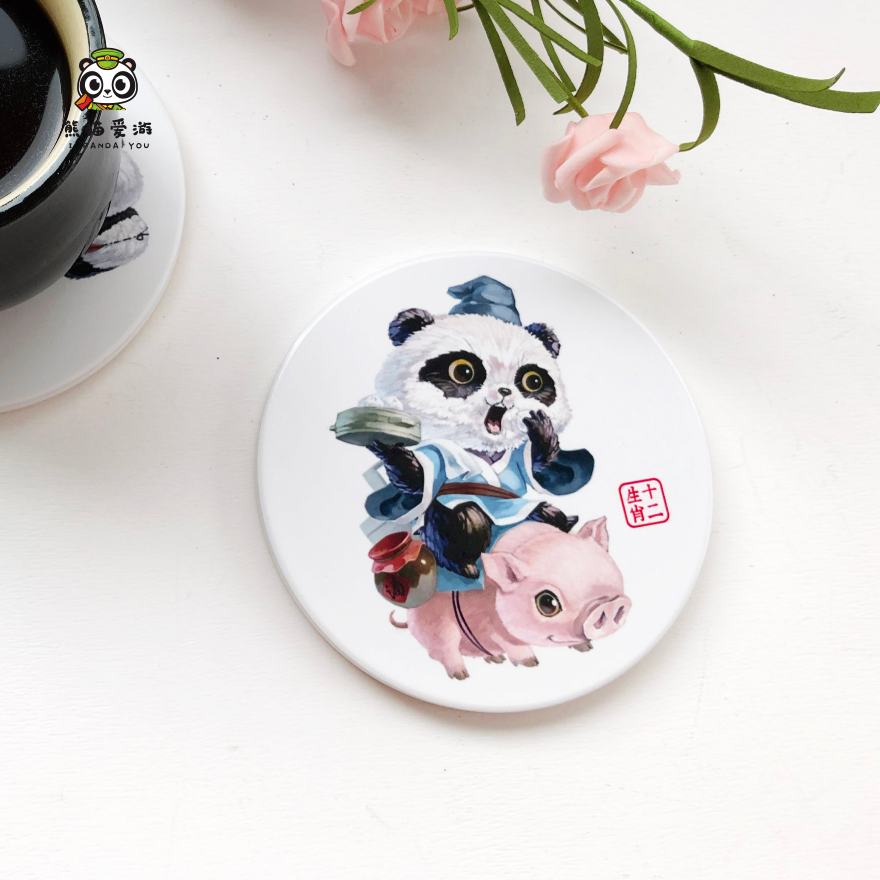 杯垫隔热垫成都熊猫旅游纪念品