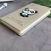 熊猫日记本可爱卡通简约复古文具学生学习抄作业笔记本绘画练习本