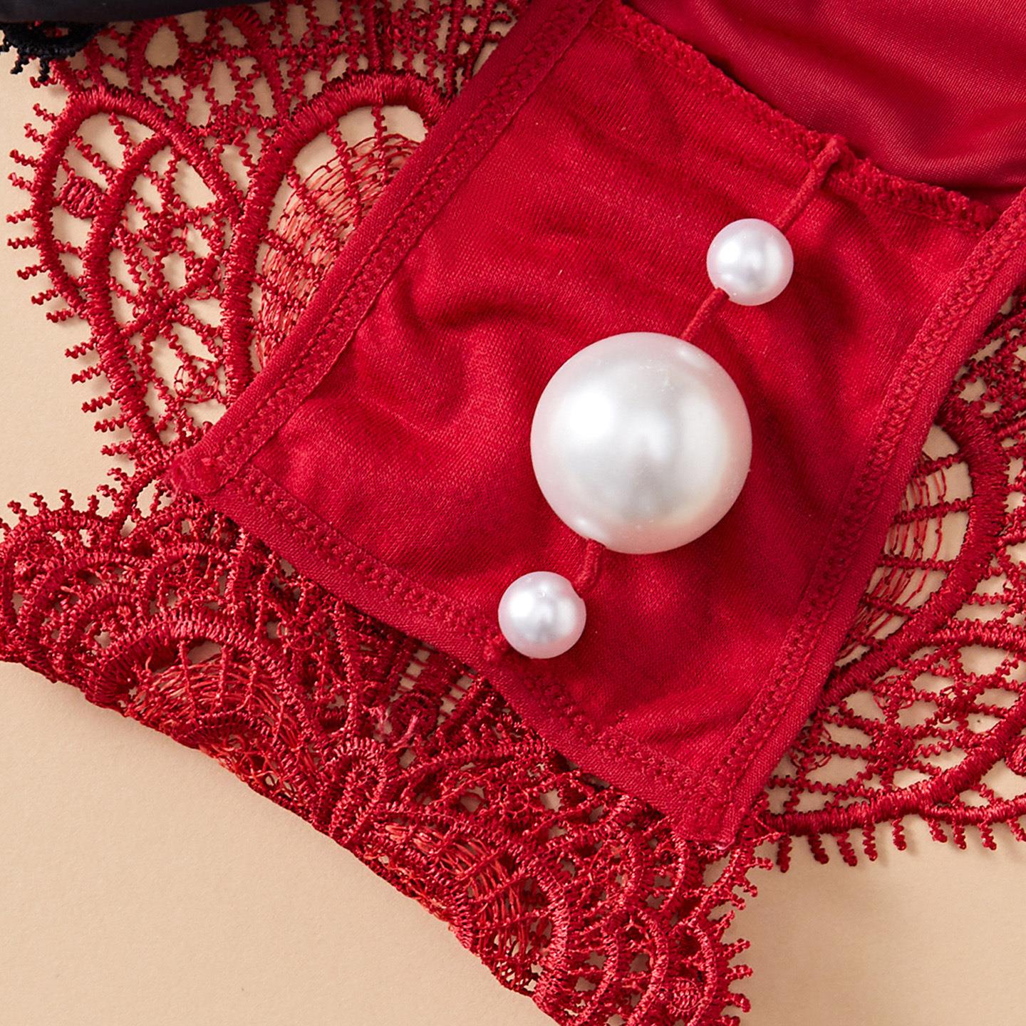 鲍里含珠库里藏珠内裤3厘米超大珍珠丁字裤女内插私处按摩大尺码