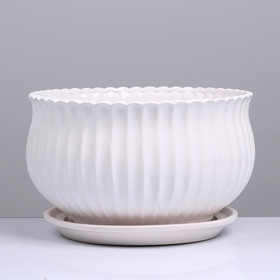 特大号白色花盆陶瓷阳台室内盆栽