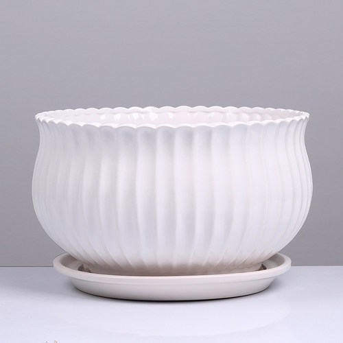 特大号白色花盆陶瓷盆栽绿植批发