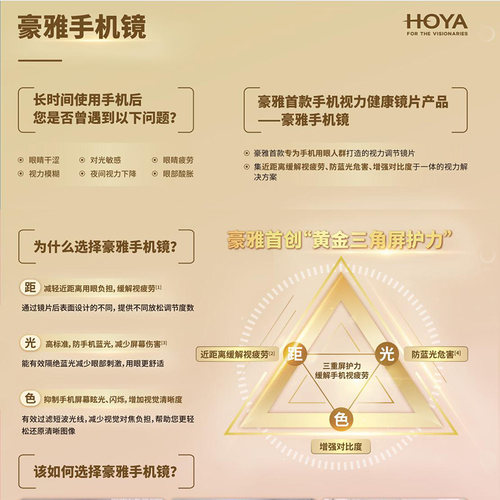 日本豪雅HOYA抗疲劳防蓝光手机镜