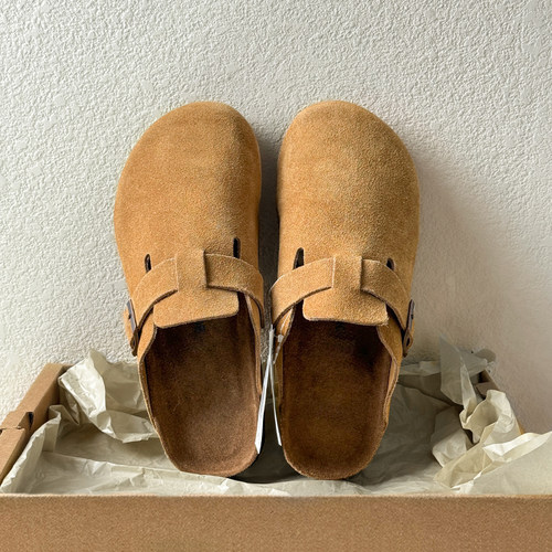 牛皮版~懒人勃肯鞋男女款