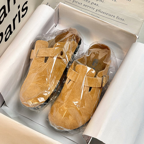 牛皮版~懒人勃肯鞋男女款