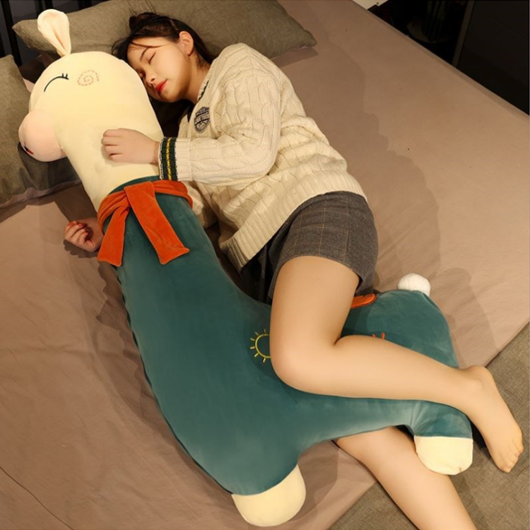 可爱羊驼毛绒玩具女生草泥马夹腿