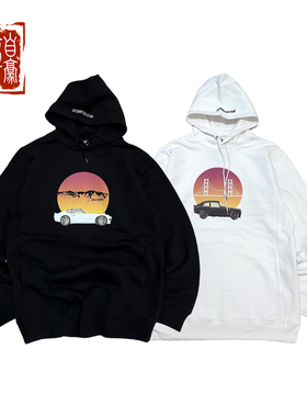 章自豪 Dpls Studentdriver吴彦祖联名明星同款汽车印花连帽卫衣