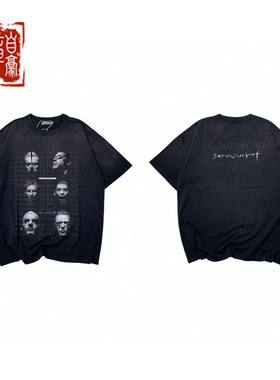 【官方正品】Refuse To Rise Rammstein 德国战车人头复古短袖
