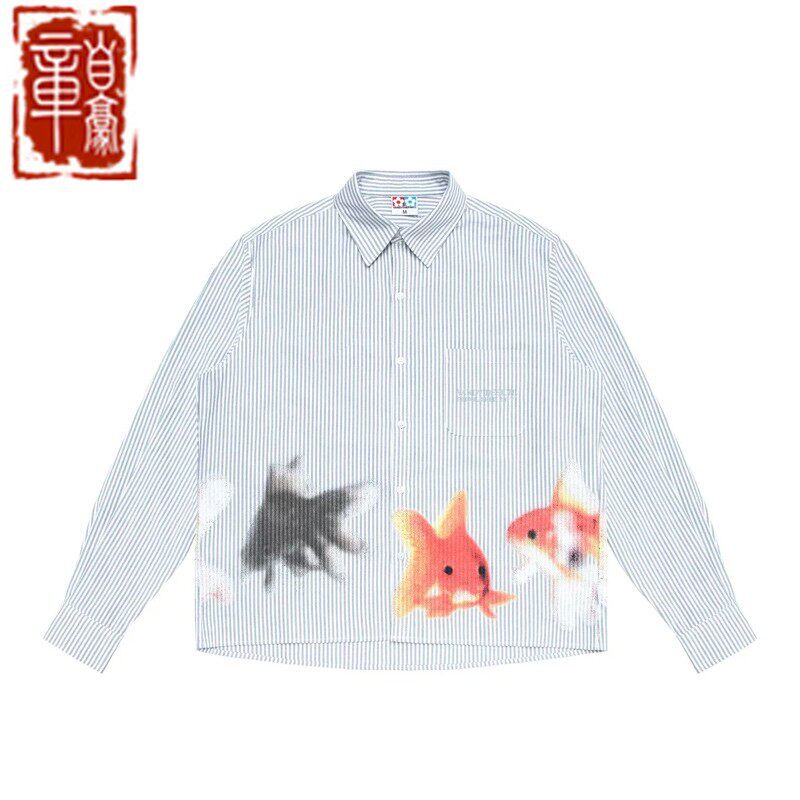 VandyThePink金鱼纽扣衬衫
