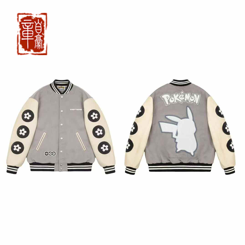 章自豪 现货 Vandythepink联名宝可梦皮卡丘刺绣棒球服男女同款