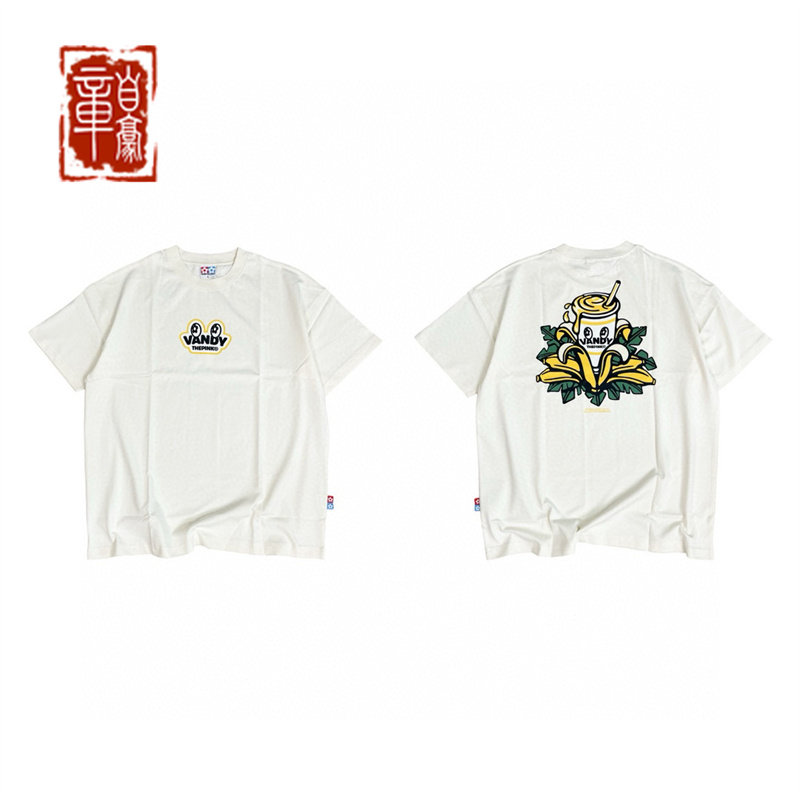 官方正品 VandyThePink 24ss 香蕉奶昔印花宽松短袖T恤