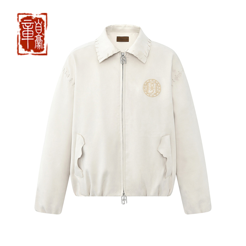 章自豪BIRTH OF ROYAL CHILD.BORC 新款外缝航海图皮衣