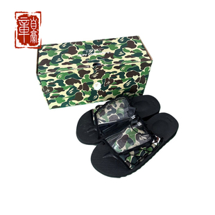 章自豪 Bape X Suicoke Dao联名潮流迷彩休闲拖鞋凉鞋男女同款