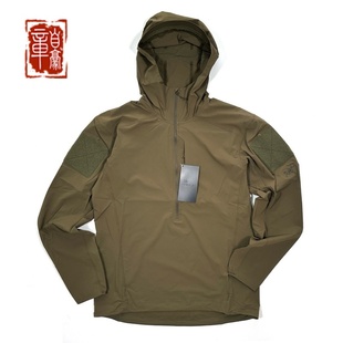 Arcteryx始祖鸟 Gamma LEAF 纯色户外拉链连帽夹克外套 军鸟