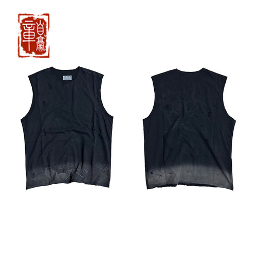 章自豪 现货 Rhimeusa Radiate Tank 扎染渐变无袖T恤男宽松背心