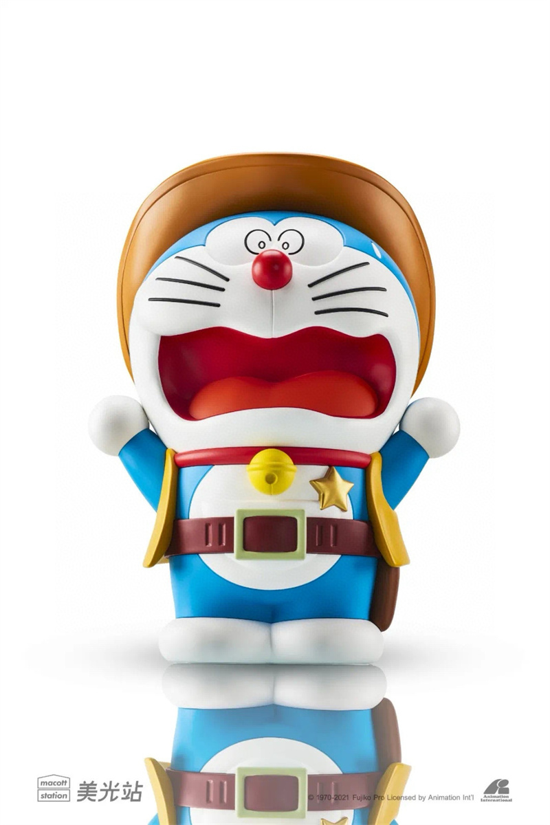 章自豪Macott Station 美光站哆啦A梦 西部牛仔机器猫潮玩手办摆