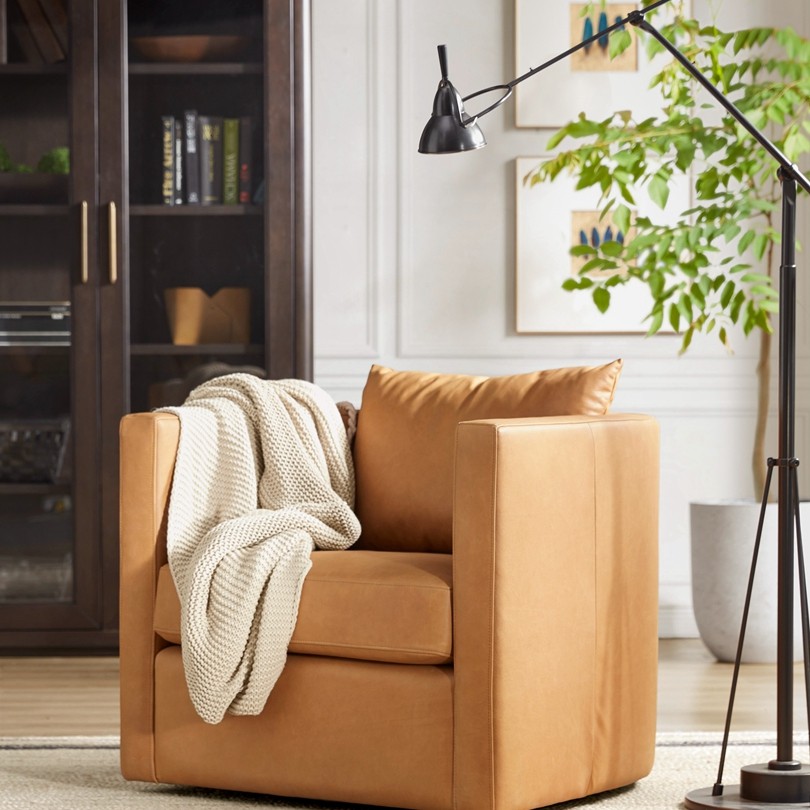 奇点家具HH美式真皮单人位老虎椅客厅简约家具头层牛皮休闲椅定制,住宅家具,皮艺沙发,淘宝优惠券,粉丝福利购,淘宝优惠卷