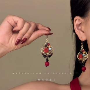 「绮罗姑娘」新中式国风耳环女古风高级感民族风搭配旗袍汉服耳饰