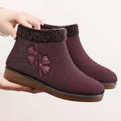 防滑老人休闲女鞋 冬季 女棉鞋 加绒保暖中老年妈妈鞋 新款 老北京布鞋