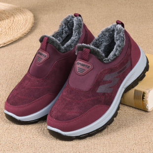 高帮加绒保暖老人妈妈鞋 冬季 软对防滑中老年女棉鞋 老北京布鞋 新款