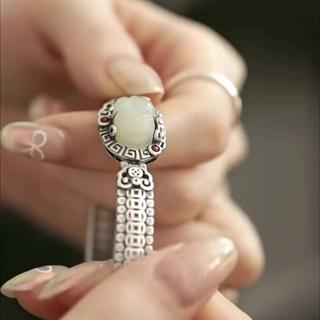 新中式复古做旧貔貅钱币手链女铜钱手镯中国民族风手串古风饰品