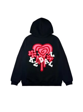 Kzdall美式重磅大咖聚集葡萄爱心紫色玫瑰刺绣潮流情侣装多款卫衣