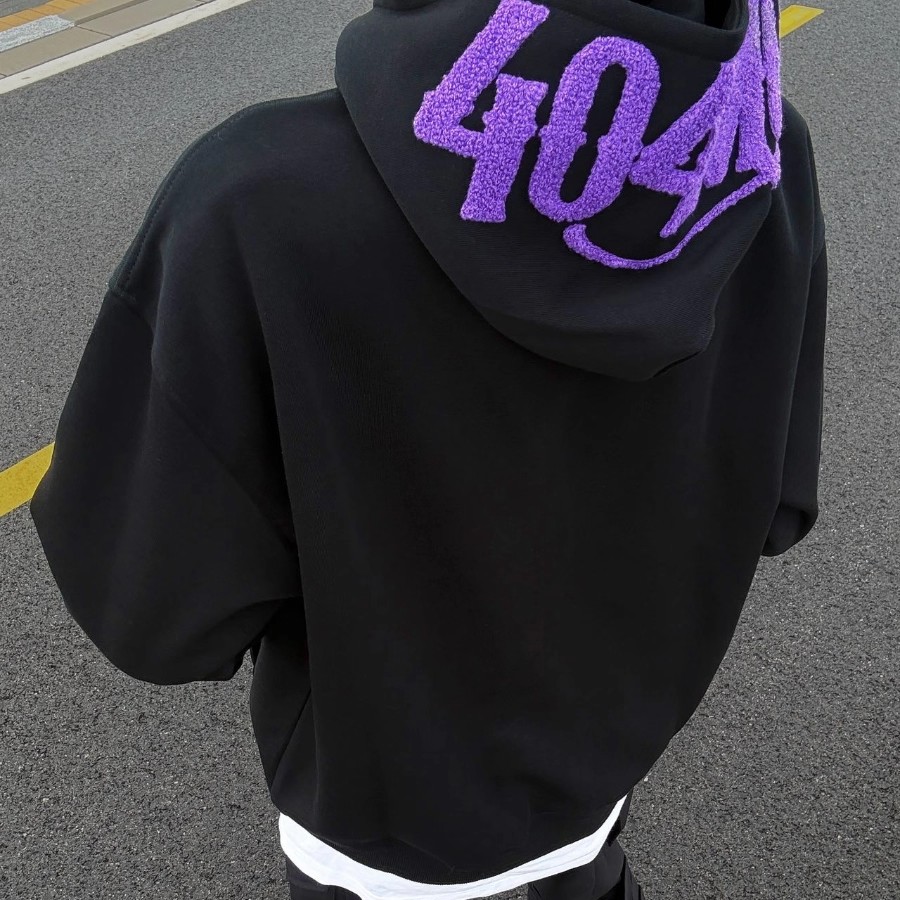 404MOB国潮嘻哈Rap重磅刺绣卫衣