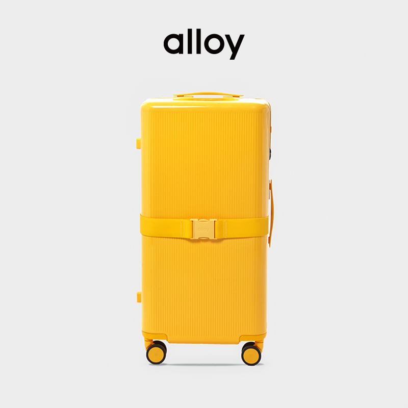 alloy新款吐司箱红色结婚行李箱大容量黄色旅行箱拉杆箱