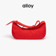 alloy 乐几甜甜圈小众尼龙单肩斜挎包休闲时尚 包红色包牛角包