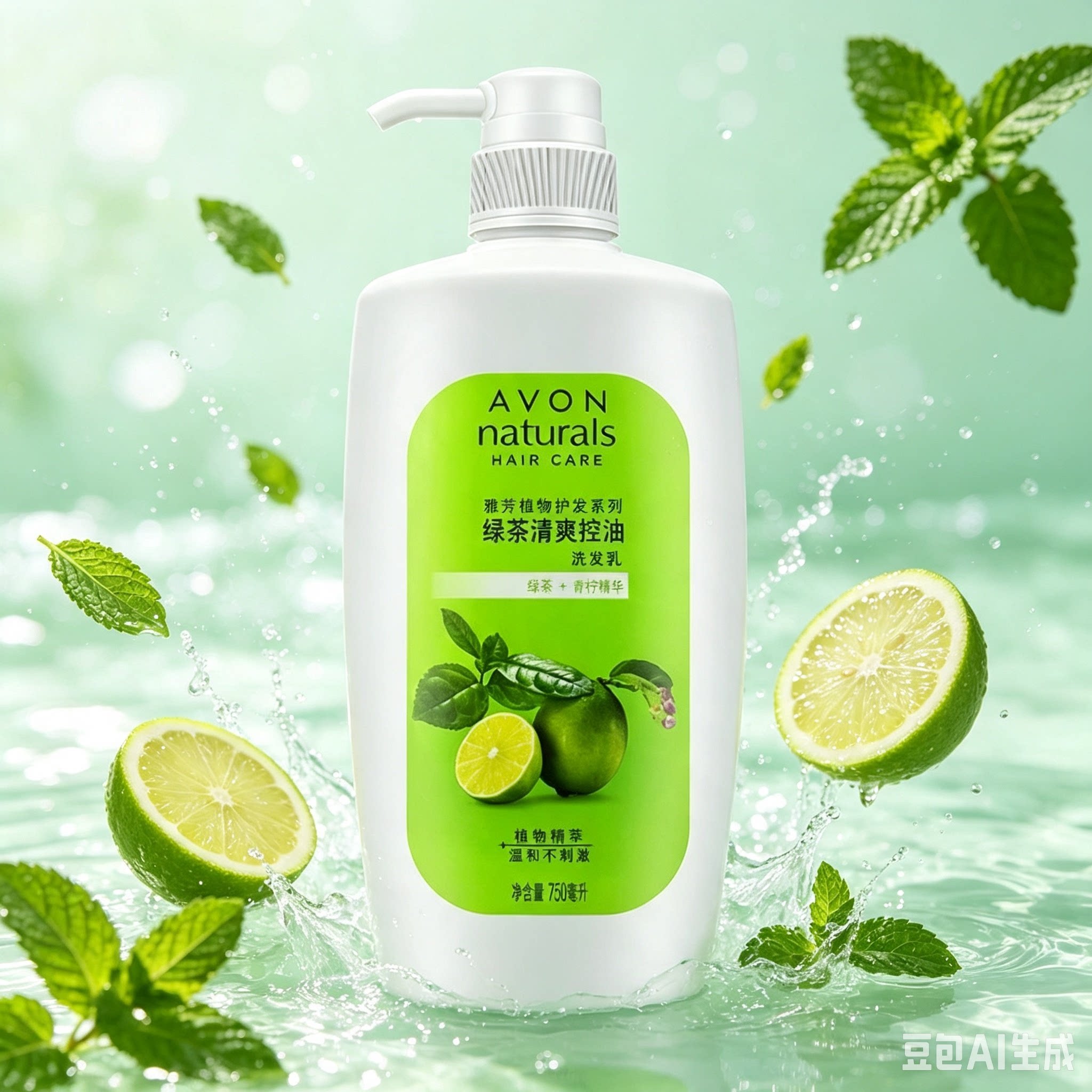 雅芳 750g/瓶 绿茶控油洗发乳洗发水 线下实体店发货