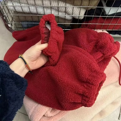 清仓捡漏~品牌余单颗粒绒束脚卫裤女冬季加绒保暖厚实休闲运动裤