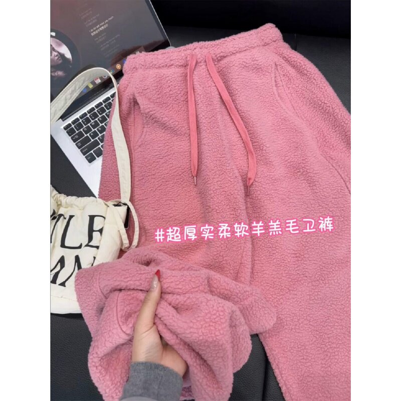 清仓捡漏~清仓外贸巨巨巨保暖圈圈羊羔毛卫裤女冬季加厚摇粒绒裤