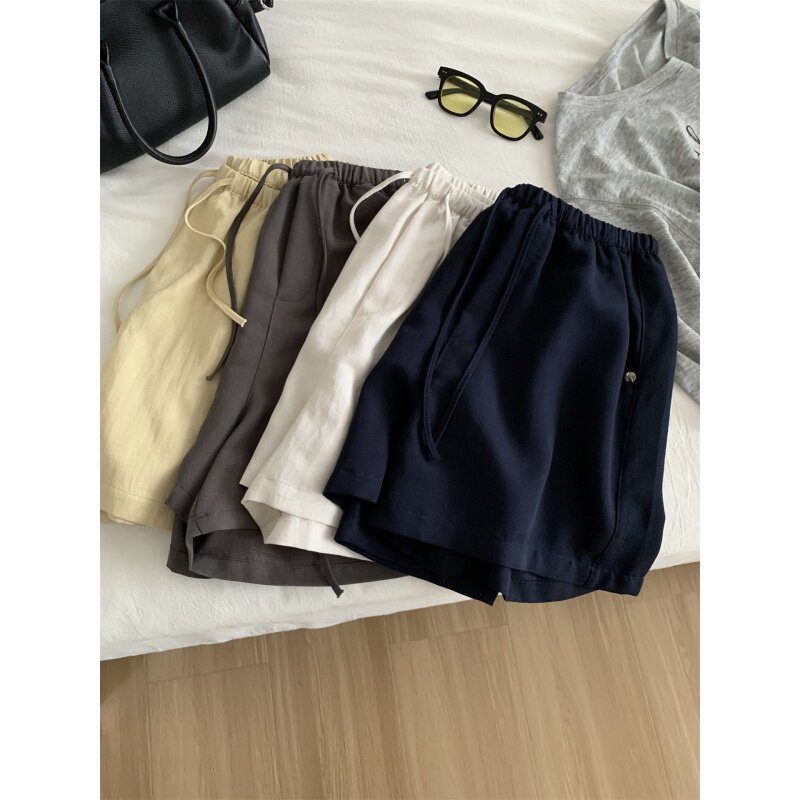 清仓尾货~撤柜折扣松弛感休闲短裤女慵懒显瘦百搭A字阔腿居家热裤