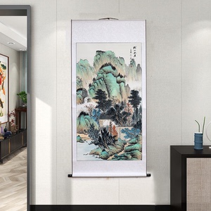 国画山水画纯手绘真迹风水靠山