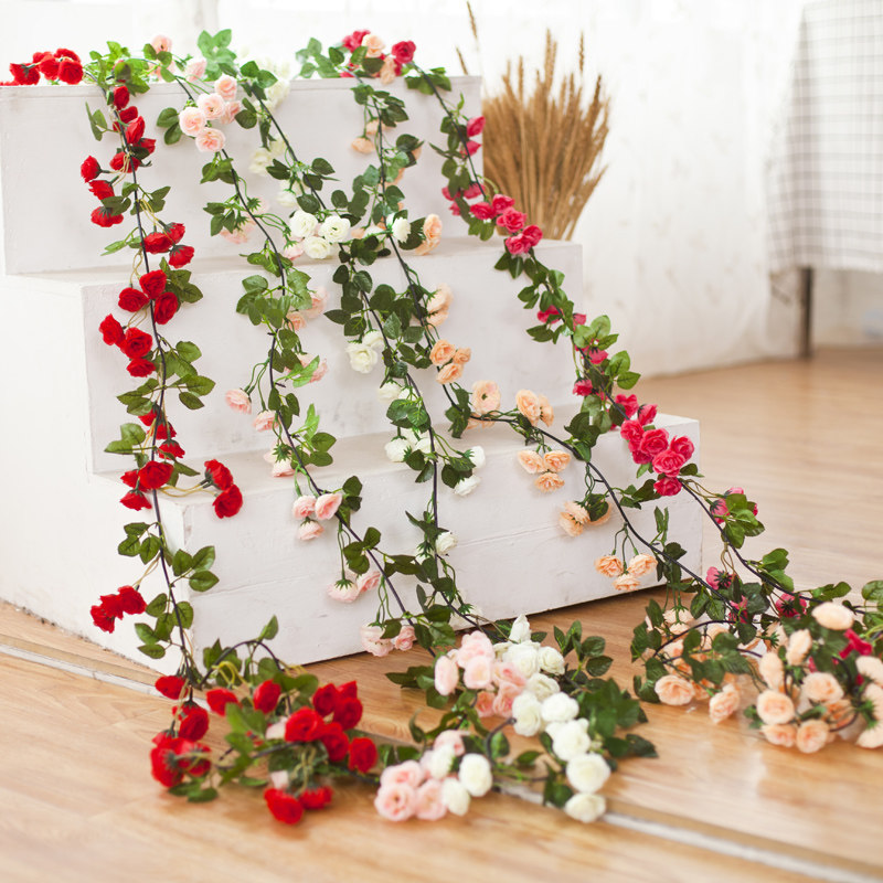 仿真玫瑰花藤吊篮藤椅装饰花藤壁挂假花藤条空调管装饰遮挡婚庆,鲜花速递/花卉仿真/绿植园艺,仿真花,淘宝优惠券,粉丝福利购,淘宝优惠卷