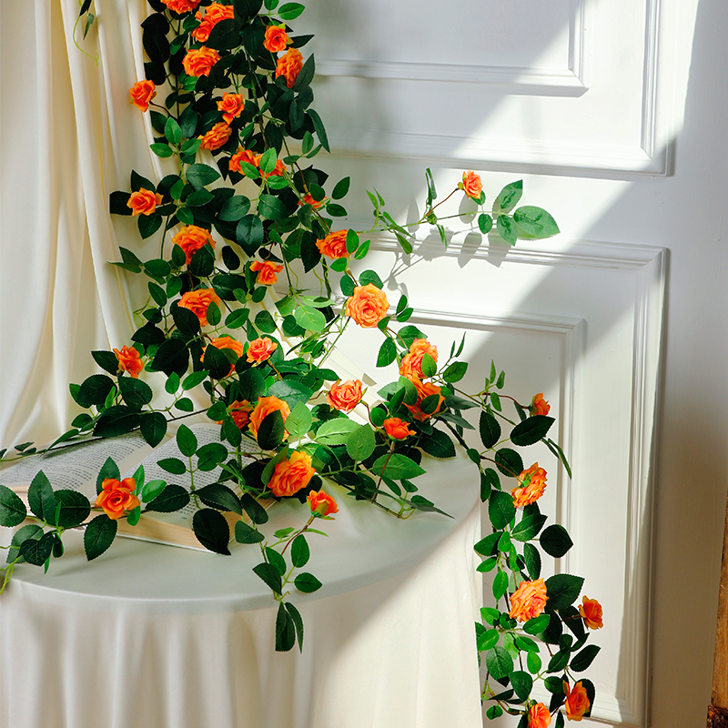 仿真月季爬藤蔷薇花藤栏杆装饰