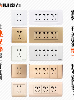 泰力118型电视电脑开关插座面板