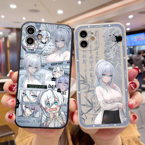 雪女雪乃深冬手机壳定制适用小米14vivo红米note12荣耀IQOOz9真我