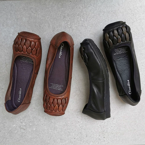 Туфли, кожаная обувь для матери для кожаной обуви, большой размер, из натуральной кожи, коллекция 2021