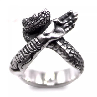 镀925银新款时尚流行Coagula戒指 重构 炼金术 手蛇戒指