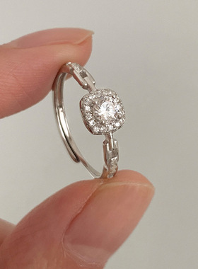 新款泰爆闪链条戒指吸睛食指戒个