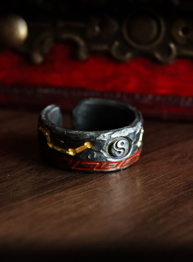 新品新款星烬戒指太极戒指食指戒