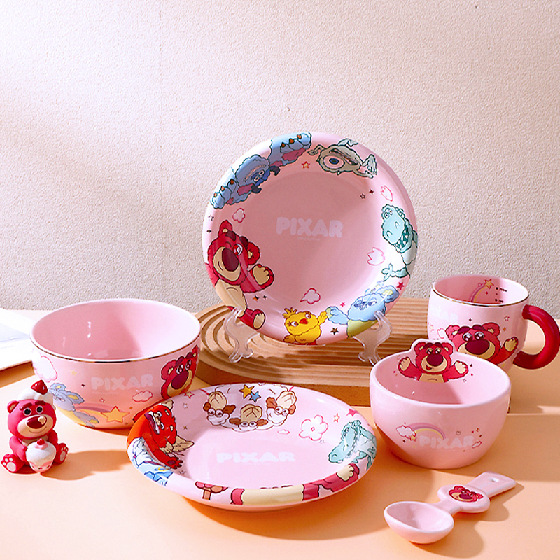 草莓熊可爱卡通一人份吃饭陶瓷碗