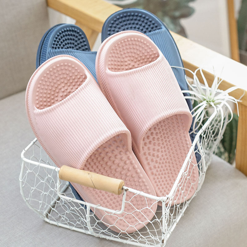 浴室拖鞋男女情侣家居夏天四季按摩塑胶防滑室内居家软底洗澡凉拖