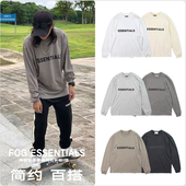 ESSENTIALS复线胸前立体字母圆领宽松长袖 FotiGmanClub FOG TEE恤