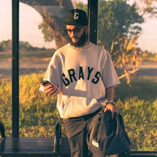 FOG 廓形半袖 ESSENTIALS GRAYS字母 圆领卫衣 主线第七季 Gman高街