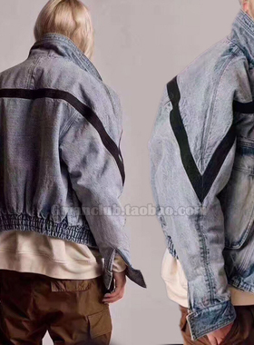 Gman高街 FOG ESSENTIALS 主线第六季牛皮拼接牛仔夹克夹薄棉外套