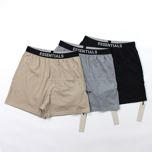 休闲短裤 Gman高街 复线腰部字母提花松紧腰家居裤 ESSENTIALS FOG