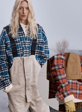 FotiGmanClub FOG ESSENTIALS 第六季立领格子法兰绒格纹长袖衬衫